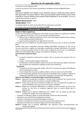 Compte-Rendu Du Conseil Municipal