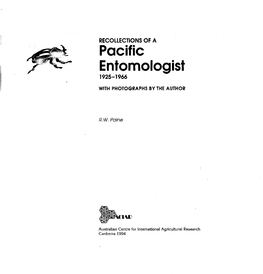 Pacific Entomologist 1925-1966