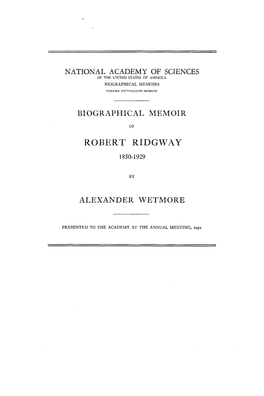 Robert Ridgway 1850-1929