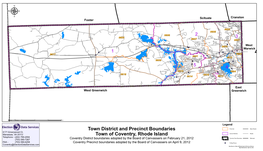 Town District and Precinct Boundaries Town of Coventry, Rhode Island