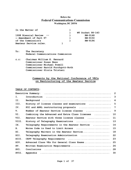Federal Communications Commission Washington, DC 20554