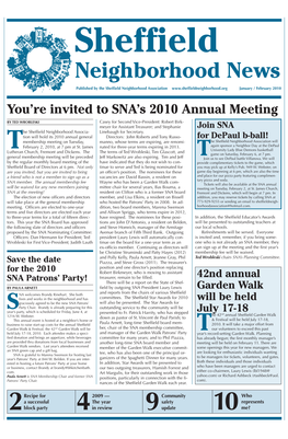 Neighborhood News January / February 2010 1 Sheffield Neighborhood News