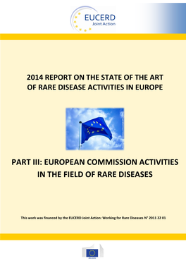 Part 3: European Commission Activities in the Field of Rare Diseases