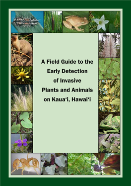 A Field Guide to the Early Detection of Invasive Plants and Animals on Kaua‘I, Hawai‘I Acknowledgements