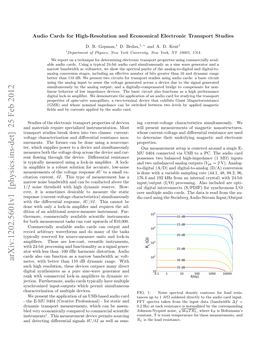 Audio Cards for High-Resolution and Economical Electronic Transport Studies