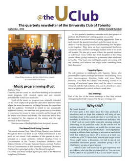 Why This? the Quarterly Newsletter of the University Club of Toronto