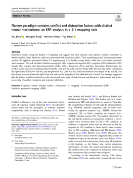 Flanker Paradigm Contains Conflict and Distraction Factors with Distinct Neural Mechanisms: an ERP Analysis in a 2-1 Mapping Task