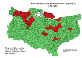 Local Footpath Officer Vacancies at 3 May 2021