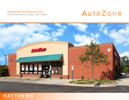 1100 E Williams St, Apex, NC 27502 Autozone