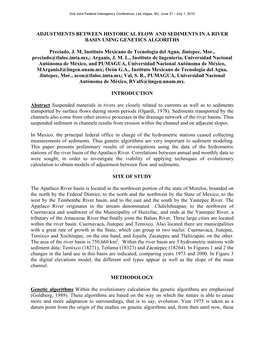Adjustments Between Historical Flow and Sediments in a River Basin Using Genetics Algoriths