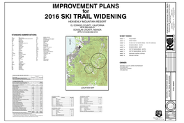 Engineering Plans for Ski Trail Widening at Heavenly Mountain