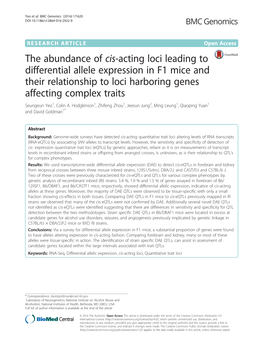 The Abundance of Cis-Acting Loci Leading to Differential Allele