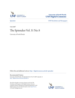 The Spinnaker Vol. 31 No. 8