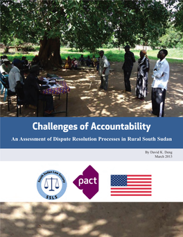 Challenges of Accountability an Assessment of Dispute Resolution Processes in Rural South Sudan