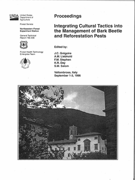 Integrating Cultural Tactics Into the Management of Bark Beetle and Reforestation Pests1