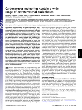 Carbonaceous Meteorites Contain a Wide Range of Extraterrestrial Nucleobases