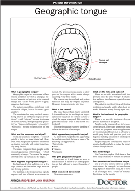 Geographic Tongue