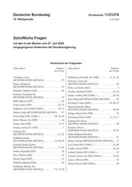 Drucksache 19/21374 19