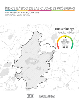 Índice Básico De Las Ciudades Prósperas City Prosperity Index, Cpi • 2018 Medición • Nivel Básico