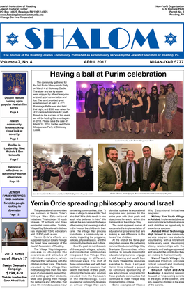 Having a Ball at Purim Celebration