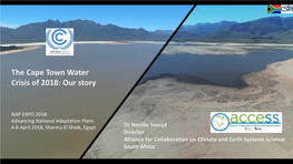 The Cape Town Water Crisis of 2018: Our Story