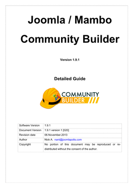 Joomla / Mambo Community Builder