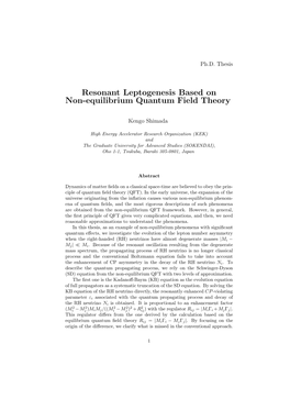 Resonant Leptogenesis Based on Non-Equilibrium Quantum Field Theory
