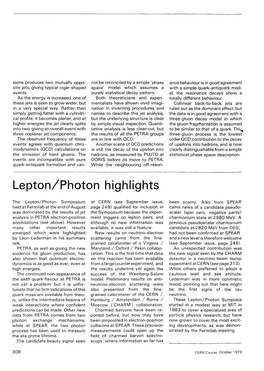 Lepton/Photon Highlights