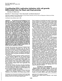 Coordinating DNA Replication Initiation with Cell Growth