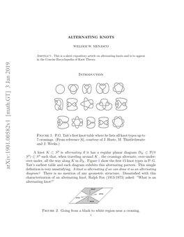 Alternating Knots