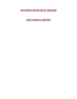 National Museum of Ireland 2010 Annual Report