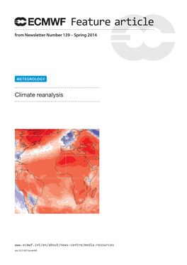 Climate Reanalysis