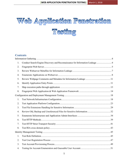 WEB APPLICATION PENETRATION TESTING] March 1, 2018