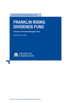 Franklin Rising Dividends Fund Annual Report