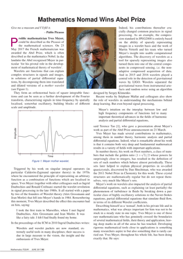 Mathematics Nomad Wins Abel Prize (Pdf)