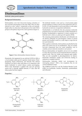 Dinitroanilines Herbicide / Plant Growth Regulator