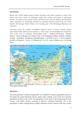 Country Profile: Russia Note: Representative