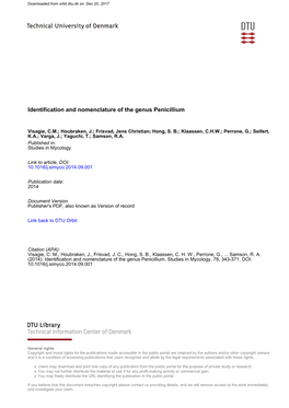 Identification and Nomenclature of the Genus Penicillium