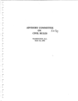 Advisory Committee Civil Rules
