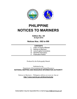 Philippine Notices to Mariners