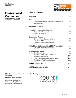 Environment Committee AGENDA 22 2