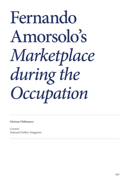 Fernando Amorsolo's Marketplace During the Occupation Ms Clarissa