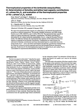 Thermophysical Properties of the Lanthanide Sesquisulfides. III