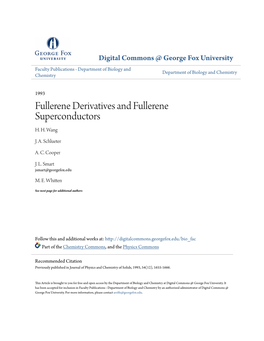 Fullerene Derivatives and Fullerene Superconductors H