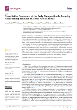 Quantitative Parameters of the Body Composition Influencing Host