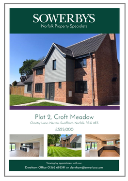 Plot 2, Croft Meadow Chantry Lane, Necton, Swaffham, Norfolk, PE37 8ES