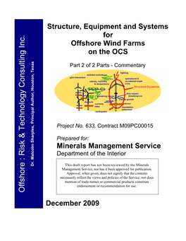 Structure, Equipment and Systems for Offshore Wind Farms on the OCS