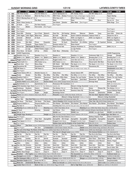 Sunday Morning Grid 1/21/18 Latimes.Com/Tv Times