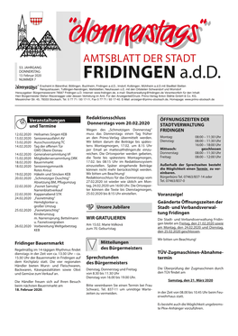 FRIDINGEN A.D.D