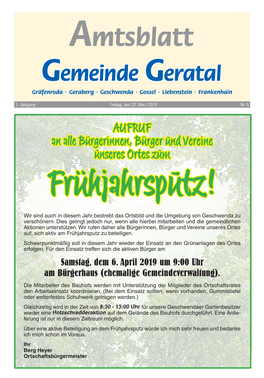 Amtsblatt Nr. 06 Vom 22.03.2019